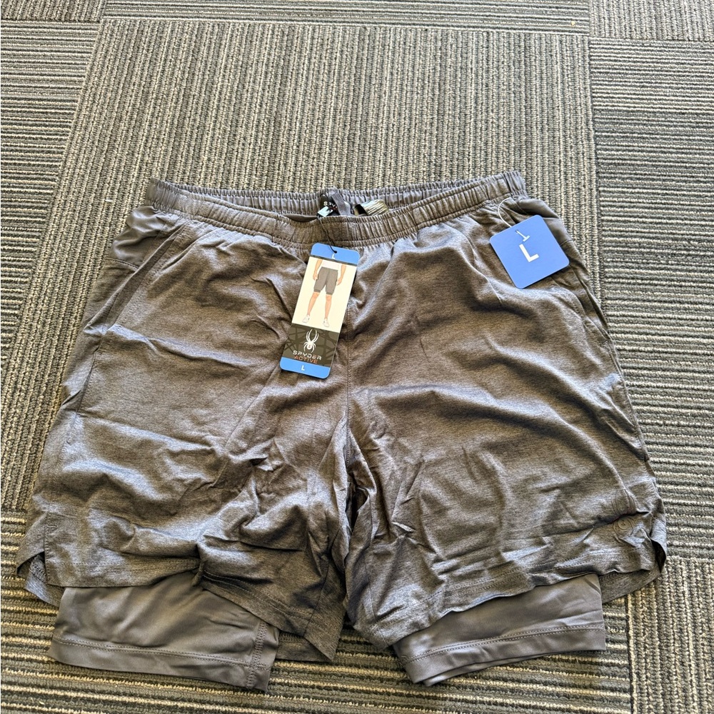 Spyder Charcoal Men's Athletic Shorts